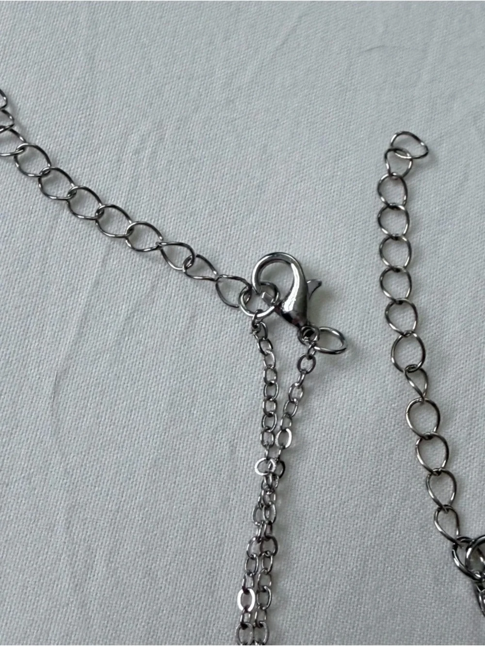 Brand New Y2K Silver Purple Fairycore Butterfly Heart Charm Pendant Necklace Set